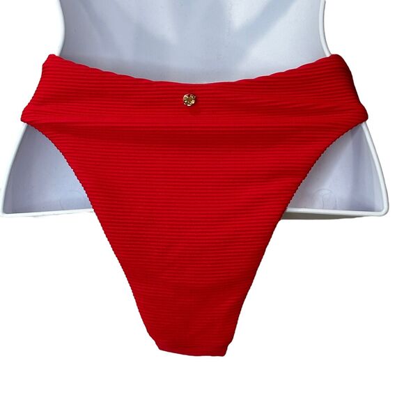 Seafolly Florence Textured Ribbed Two Piece Swimsuit Purple/Red Women 6 NWOT - Picture 8 of 9